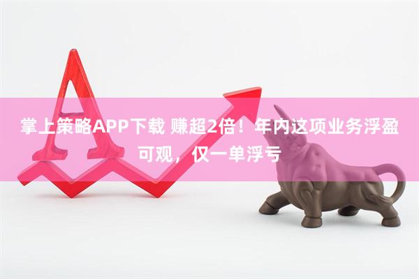 掌上策略APP下载 赚超2倍！年内这项业务浮盈可观，仅一单浮亏
